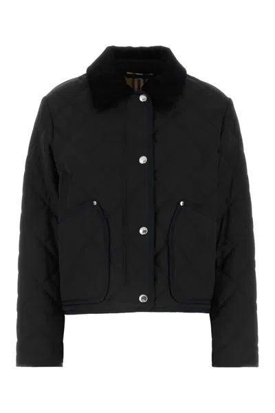 Burberry Black Polyester Oversize Jacket