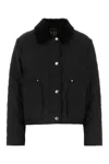 Burberry Black Polyester Oversize Jacket In Black