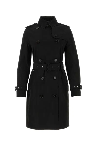 Burberry Black Polyester Trench Coat