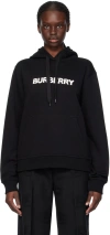 BURBERRY BLACK PRINTED HOODIE