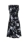Burberry Knight Hardware Flared Dress In Black