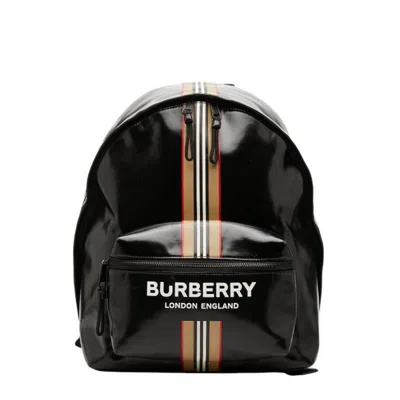 Pre-owned Burberry Black Pvc Backpack ()
