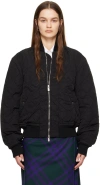 BURBERRY BLACK QUILTED BOMBER JACKET