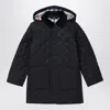 Burberry Corduroy-collar Quilted Jacket In Black