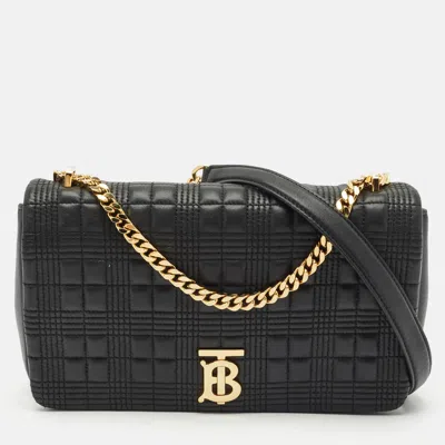 Pre-owned Burberry Black Quilted Leather Medium Lola Shoulder Bag