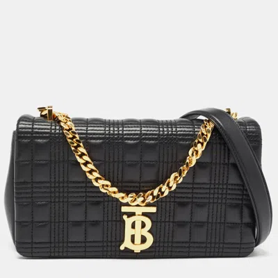 Pre-owned Burberry Black Quilted Leather Small Lola Shoulder Bag