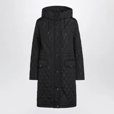 BURBERRY BLACK QUILTED NYLON COAT