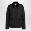 Burberry Check Lining Quilted Nylon Dorset Jacket In Black