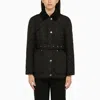 Burberry Ekd-embroidered Diamond-quilted Jacket In Black