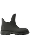 Burberry Marsh Round-toe Slip-on Ankle Boots In Black