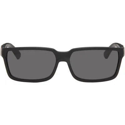 Burberry Black Rectangular Sunglasses In 346487