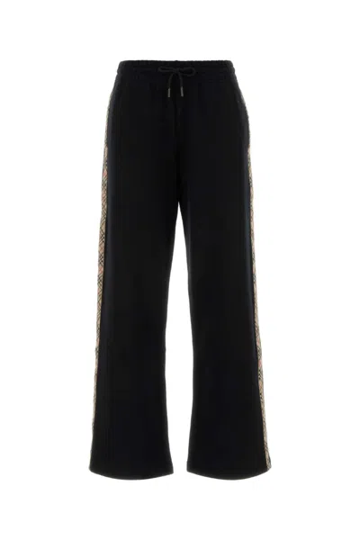BURBERRY WOMEN BLACK RELAXED DRAWSTRING PANTS