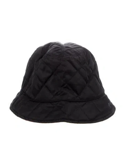 Pre-owned Burberry Black Reversable Bucket Hat W/tags