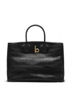 Burberry Womens Rocking Horse Small Leather Tote Bag Black In Black