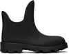 Burberry Woman Ankle Boots Charcoal Size 8 Rubber In Black