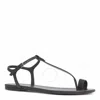BURBERRY BURBERRY BLACK SAIDIE TOE RING T-STRAP SANDALS