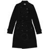 Burberry Black Sandringham Long Double-breasted Trench Coat In Black