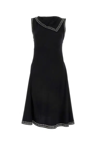BURBERRY BLACK SATIN DRESS