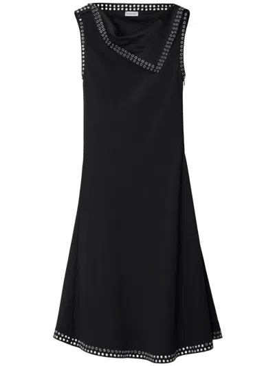 BURBERRY BURBERRY BLACK SATIN DRESS
