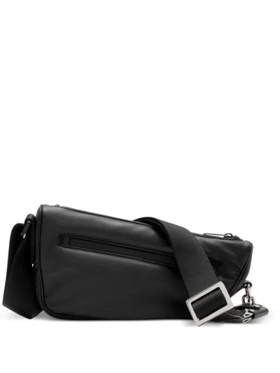 Burberry Black Shield Leather Messenger Bag