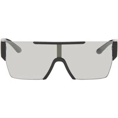 Burberry Black Shield Sunglasses In 300169