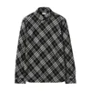 Burberry Relaxed Fit Check Cotton Flannel Shirt In Black