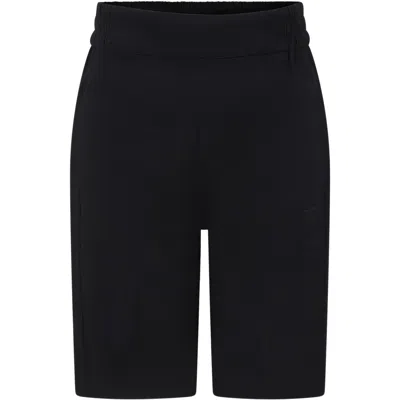 Burberry Kids' Black Shorts For Boy With Embroidery
