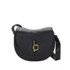 Burberry Croc-effect Leather Shoulder Bag In Black