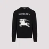Burberry Cashmere Sweater With Bold Horse Graphic And Crew Neck In Black