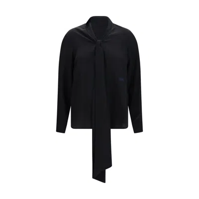 Burberry Black Silk Blouse