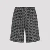 Burberry Printed Silk Bermuda Shorts In Black