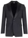 Burberry Black Single-breasted Tailored Jacket In Black