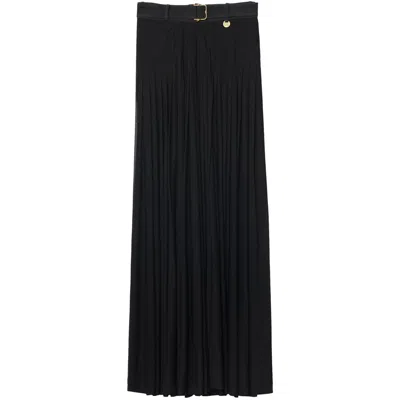 BURBERRY BURBERRY BLACK SKIRTS - PLEATED SKIRTS WOMEN