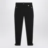 Burberry Black Slim Cottonstretch Jodhpur Trousers In Black
