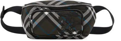BURBERRY BLACK SMALL CHECK BELT BAG