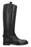 Burberry Knee-high Cavalier Leather Boots For Women In Multi