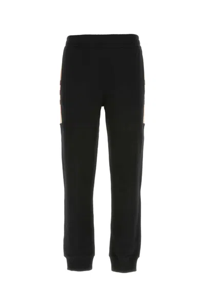 Burberry Black Stretch Cotton Joggers