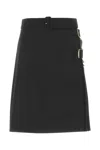 Burberry Women Black Stretch Polyester Blend Skirt In Black