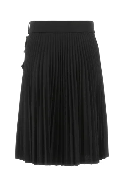 Burberry Black Stretch Polyester Blend Skirt