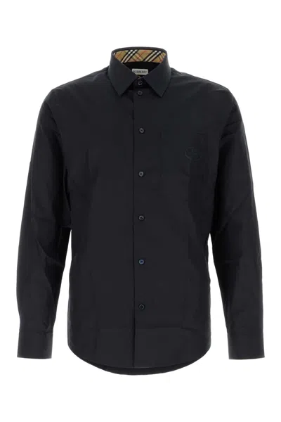 Burberry Black Stretch Poplin Shirt