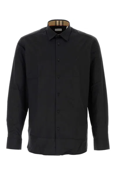 Burberry Black Stretch Poplin Shirt