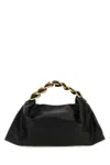 Burberry Medium Swan Chain Handle Clutch Bag In Black