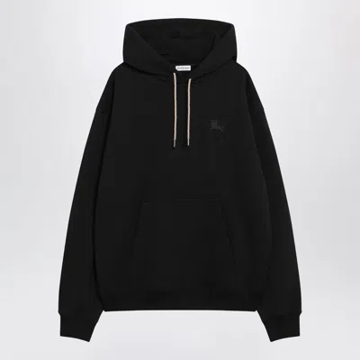 Burberry Black Sweatshirt With Check-pattern Inserts