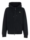 Burberry Men Black Sweatshirt With Ekd Embroidery On The Front And Logo Print On The Rear In Cotton In Black
