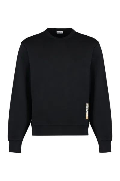 Burberry Black Sweatshirt With Logo Patch