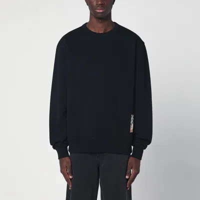 Burberry Black Sweatshirt With Logo Patch