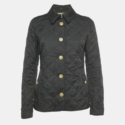 Pre-owned Burberry Black Synthetic Diamond Quilted Jacket S
