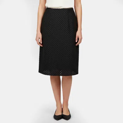 Pre-owned Burberry Black Synthetic Fil Coupé Pencil Skirt M