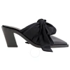 BURBERRY BURBERRY BLACK SYNTHETIC TILLINGTON ANKLE-WRAP MULES