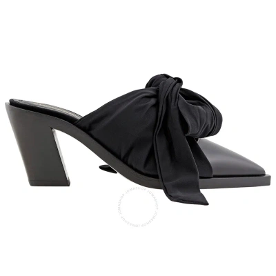 Burberry Black Synthetic Tillington Ankle-wrap Mules